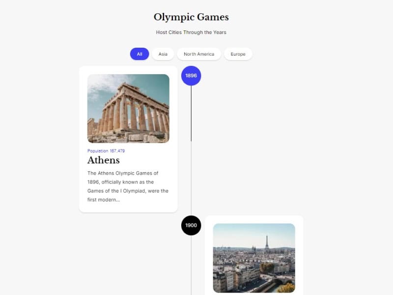 Unlimited Timeline with Tabs Filter